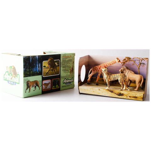Light Gray Animals 3Pcs In Box - Wildlife Learning Collection For Kids Toyzoona animals-3pcs-in-box-toyzoona-1.jpg Action Toys