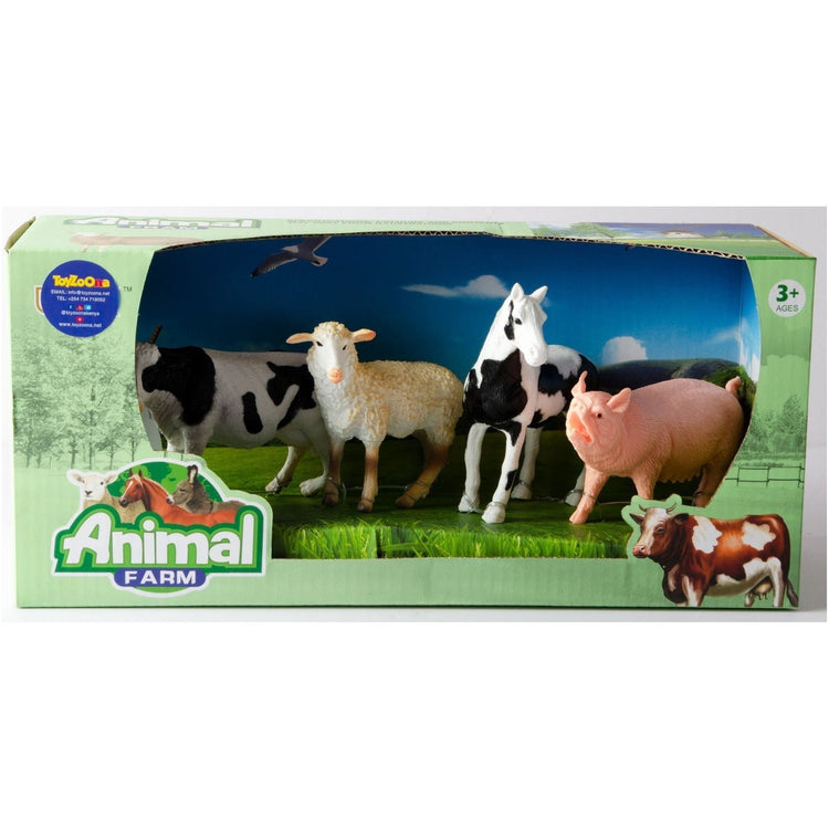 Dark Slate Gray Animals 4Pcs In Box - Wildlife Adventure Collection Toyzoona animals-4pcs-in-box-toyzoona-1.jpg Action Toys