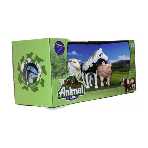Dark Slate Gray Animals 4Pcs In Box - Wildlife Adventure Collection Toyzoona animals-4pcs-in-box-toyzoona-1.jpg Action Toys