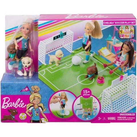 Gray Barbie Chelsea Soccer Play Set - Kick Off Creative Play Moments Toyzoona barbie-chelsea-soccer-play-set-toyzoona-1.jpg Dolls and Playsets