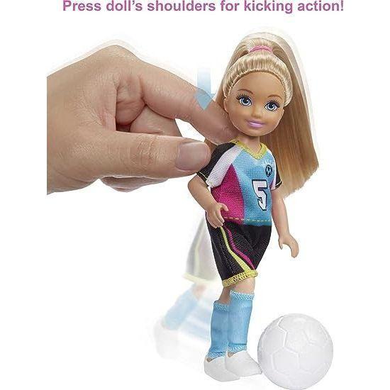 Rosy Brown Barbie Chelsea Soccer Play Set - Kick Off Creative Play Moments Toyzoona barbie-chelsea-soccer-play-set-toyzoona-5.jpg Dolls and Playsets