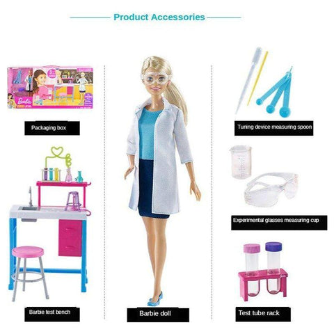 Light Gray Barbie Little Scientist GBF78 - STEM Doll Toy for Girls Toyzoona barbie-little-scientist-gbf78-toyzoona-1.jpg Dolls and Playsets