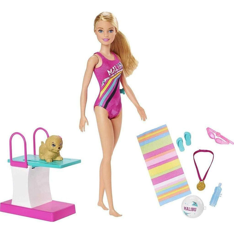 Light Gray Barbie Swim N Dive GHK23 - Water Adventure Doll for Kids Toyzoona barbie-swim-n-dive-ghk23-toyzoona-4.jpg Dolls and Playsets