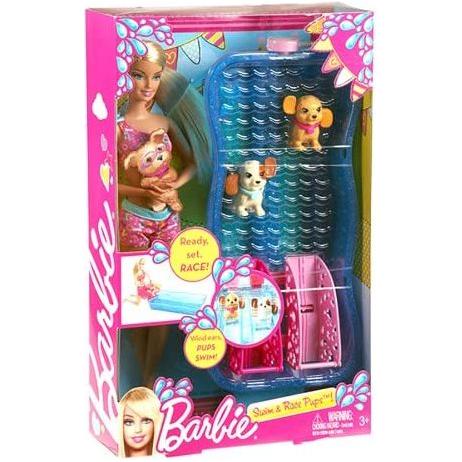 Light Gray Barbie Swim N Race Pups X8404 - Play Companion for Kids TOYZOONA LIMITED barbie-swim-n-race-pups-x8404-toyzoona-1.jpg Dolls and Playsets