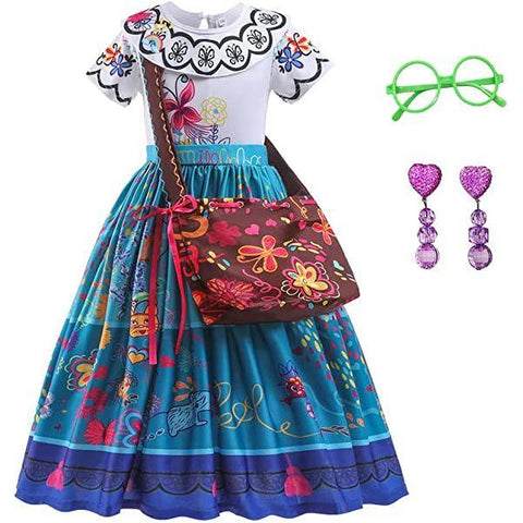 Dark Slate Blue Encanto Dress Inspired by Magical Playtime Toyzoona encanto-dress-toyzoona-1.jpg Costume, Dress Up and Apparel