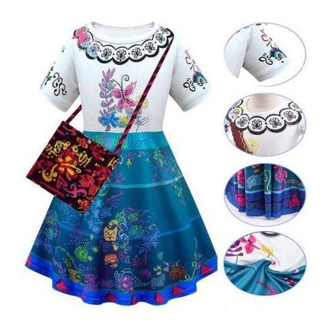 Dark Slate Blue Encanto Dress Inspired by Magical Playtime Toyzoona encanto-dress-toyzoona-1.jpg Costume, Dress Up and Apparel