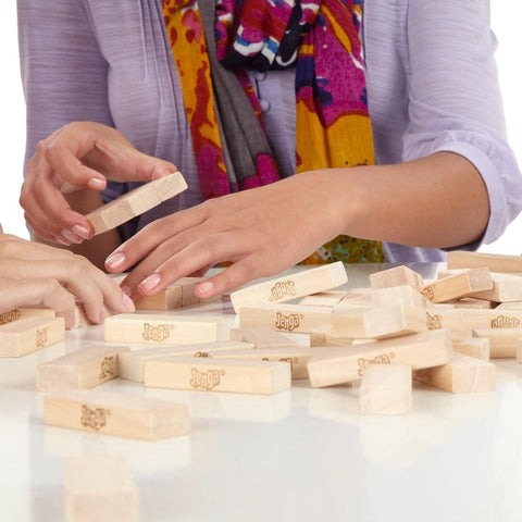 Tan Hasbro Classic Jenga – Build Tall, Don’t Fall – Keep steady or crash Toyzoona hasbro-classic-jenga-toyzoona-1.jpg Games and Puzzles