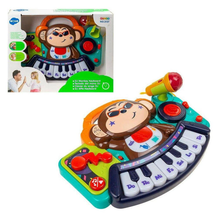 Light Gray Hola DJ Monkey Keyboard 3137 - Light-Up DJ Toy for Toddlers TOYZOONA LIMITED hola-dj-monkey-keyboard-3137-toyzoona-1.jpg Infant Toys