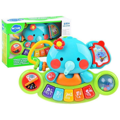 Light Sea Green Hola Elephant Keyboard 3135 - Musical Toy with Animal Sounds TOYZOONA LIMITED hola-elephant-keyboard-3135-toyzoona-1.jpg Infant Toys
