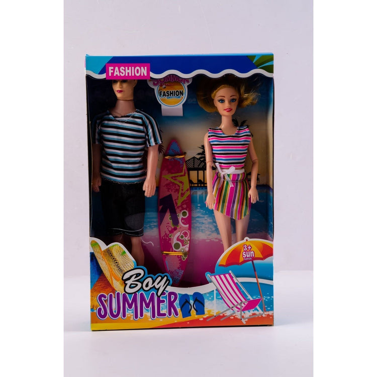 Dark Slate Gray Ken And Doll Stripe for Fashion and Fun Combo Toyzoona ken-and-doll-stripe-toyzoona.jpg Dolls and Playsets
