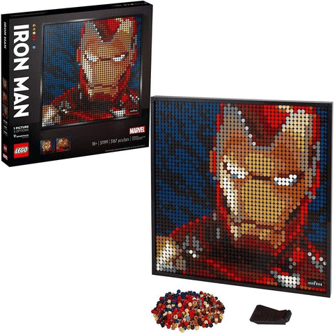 Black LEGO Art Marvel Studios Iron Man 31199 - Superhero Wall Art Toyzoona lego-31199-marvel-studio-iron-man-toyzoona-1.jpg Building and Construction