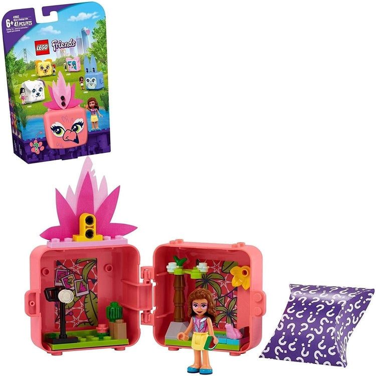 Maroon LEGO Friends Olivia's Flamingo Cube 41662 - Portable Fun Toyzoona lego-41662-olivia-flamingo-cube-toyzoona-1.jpg Building and Construction