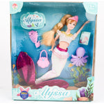 Light Gray Mermaid Alyssa for Fashionable Deep Sea Roleplay Adventures HALSON ENTERPRISE mermaid-alyssa-toyzoona.jpg Dolls and Playsets