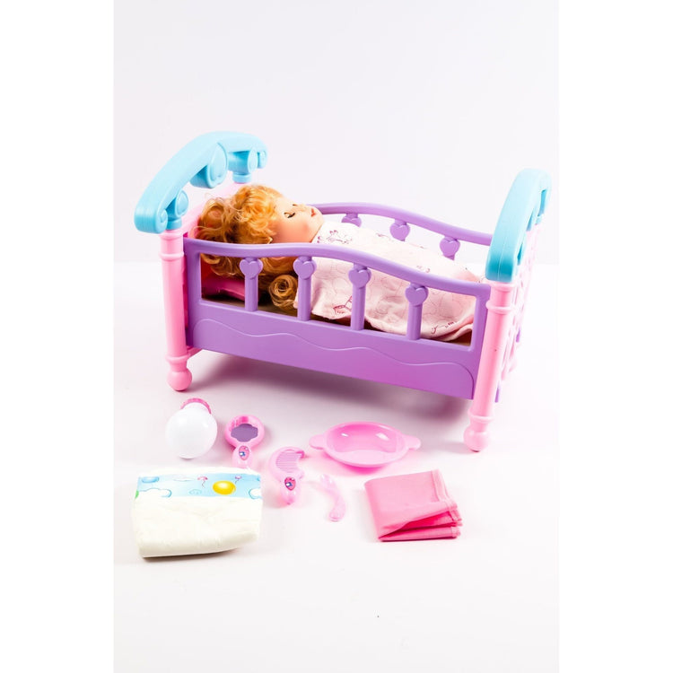 Lavender Mybaby With Crib for Gentle Doll Care and Cozy Bedtime Fun Toyzoona mybaby-with-crib-toyzoona.jpg Dolls and Playsets