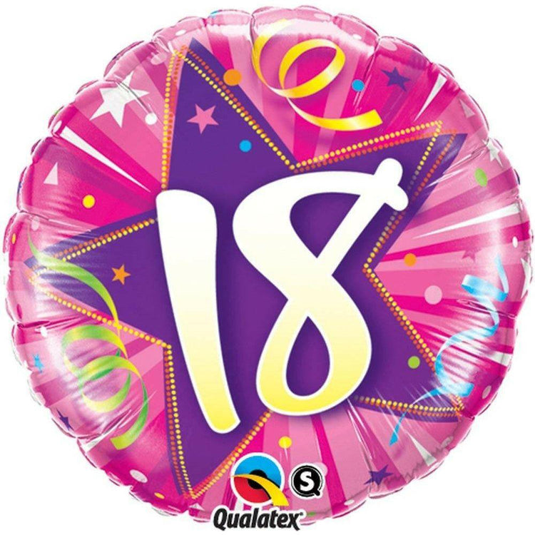 Violet Red Qualatex 18 Year Star 24002 Balloon – Sparkling 18th Birthday Balloon Toyzoona qualatex-18-year-star-24002-balloon-toyzoona.jpg Gift, Party Goods & Wrapping Paper