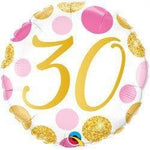 Misty Rose Qualatex Happy 30 Polka 88181 Balloon – Fun Party Balloon for Kids and Family Events Toyzoona qualatex-happy-30-polka-88181-balloon-toyzoona.jpg Gift, Party Goods & Wrapping Paper