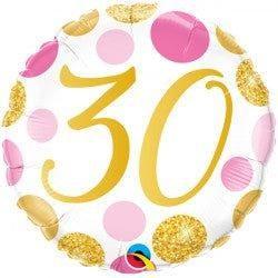 Misty Rose Qualatex Happy 30 Polka 88181 Balloon – Fun Party Balloon for Kids and Family Events Toyzoona qualatex-happy-30-polka-88181-balloon-toyzoona.jpg Gift, Party Goods & Wrapping Paper