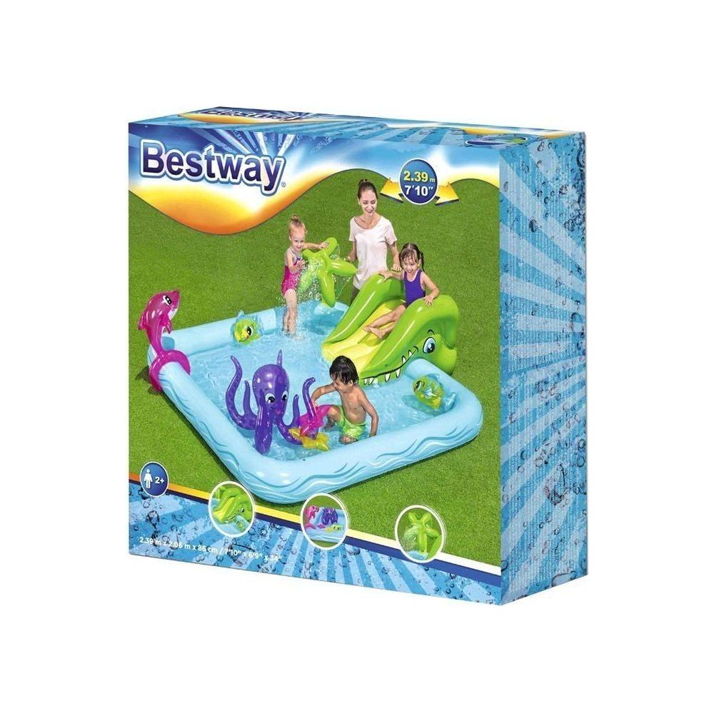 Medium Aquamarine Swimming Pool Bestway 53052 Toyzoona swimming-pool-bestway-53052-toyzoona.jpg Outdoor Play