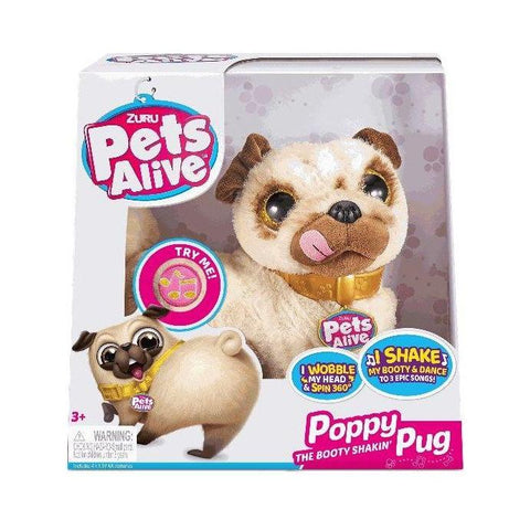 Light Gray Pets Alive Poppy The Booty Shakin’Pug – Interactive Dancing Plush Puppy 9521 by ZURU Toyzoona zuru-pets-alive-pug-shaking-pug-9521-toyzoona.jpg Action Toys