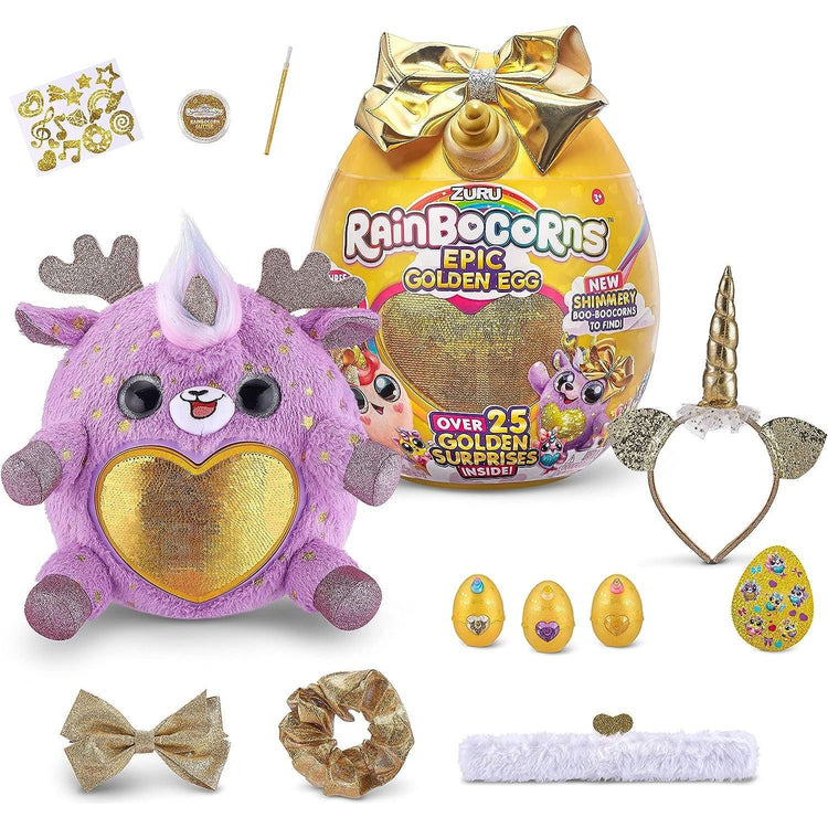 Light Gray Rainbocorns Epic Golden Egg – Giant Egg with over 25 Golden Surprises 9244 By ZURU HALSON ENTERPRISE zuru-rainbocorn-golden-egg-9244-toyzoona.jpg Dolls and Playsets