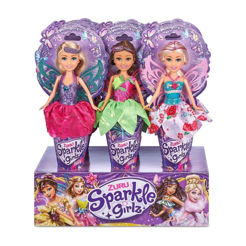 Gray Sparkle Girlz Fairy Doll 10006 by ZURU HALSON ENTERPRISE 10006_SPARKLE_GIRLZ-DOLLS-10.5-Fairy_Princess_In_Cone_04.png Dolls and Playsets