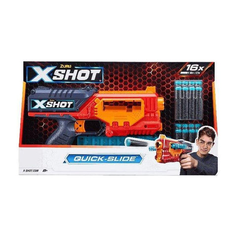 Tan XSHOT Excel Quick-Slide Blaster 36401 (16 Darts) by ZURU Toyzoona zuru-x-shot-excel-quick-slide-36401-toyzoona.jpg Battling Toys