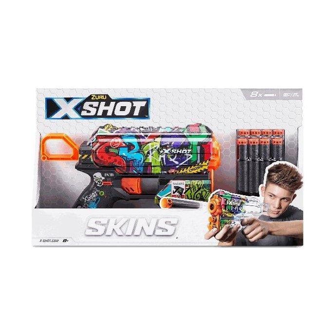 Dark Slate Gray XSHOT Skins Flux Dart Blaster 36516 (8 Darts) by ZURU HALSON ENTERPRISE zuru-x-shot-skins-flux-36516-toyzoona.jpg Battling Toys